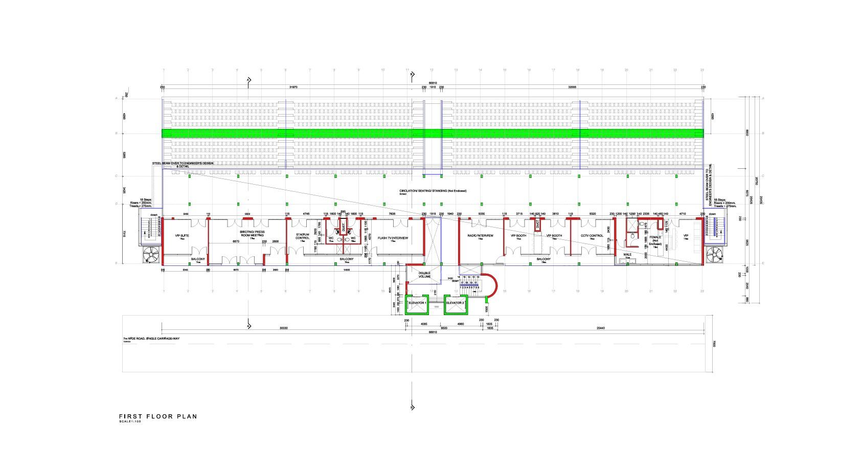 First floor architectural plan layout