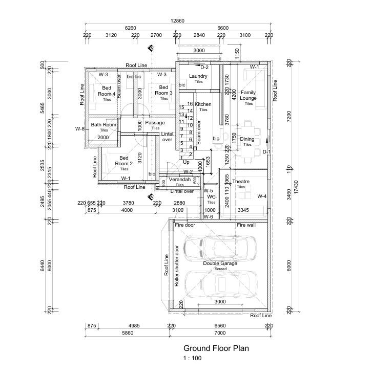 Ground floor architectural plan layout