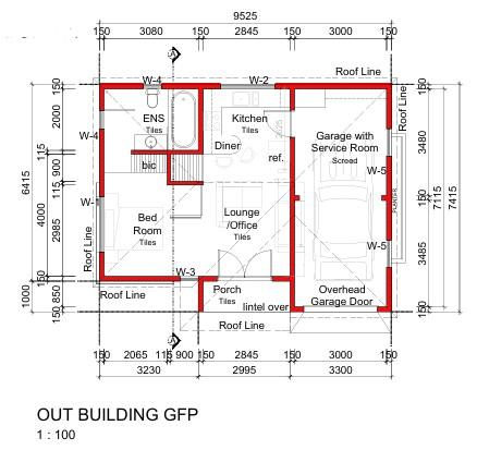 Ground floor architectural plan layout